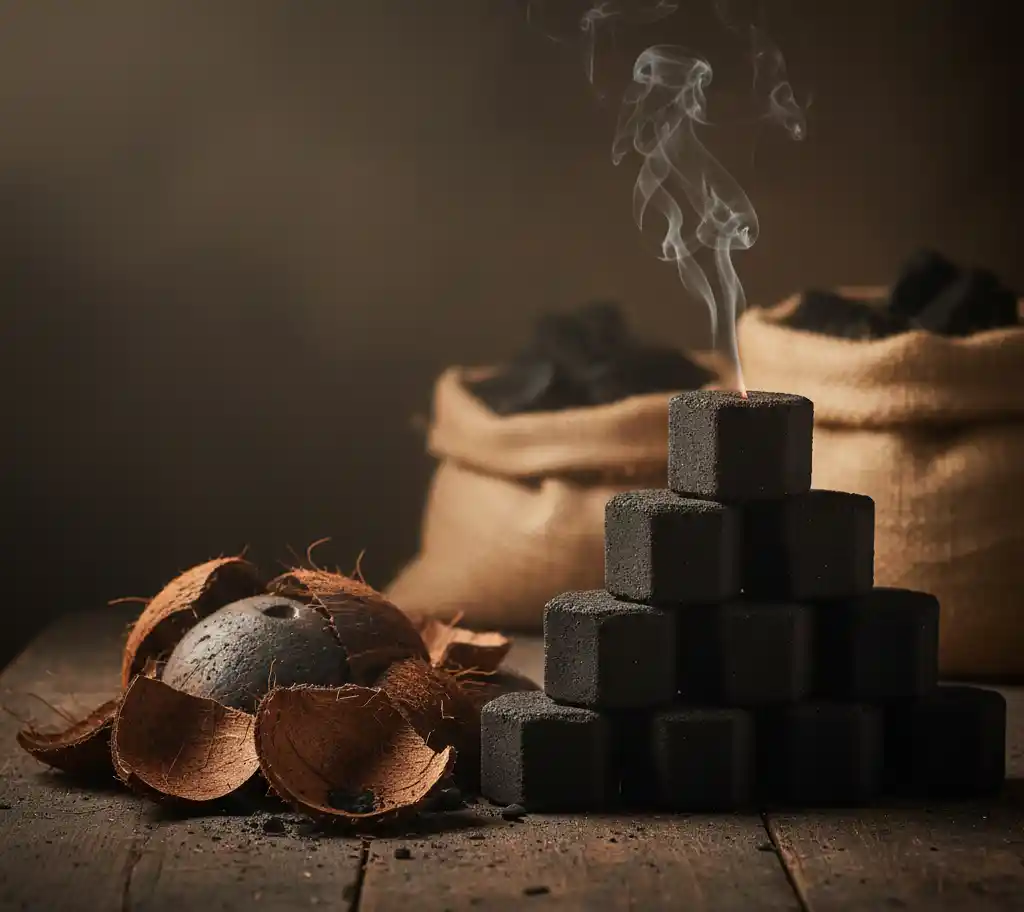 good coconut shell briquette mixture