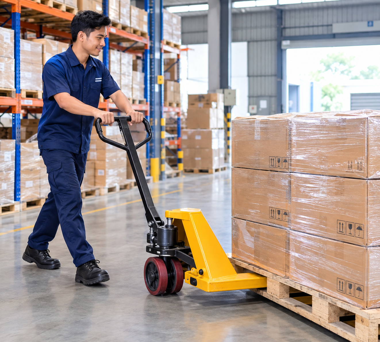 cara memindahkan pallet dengan mudah