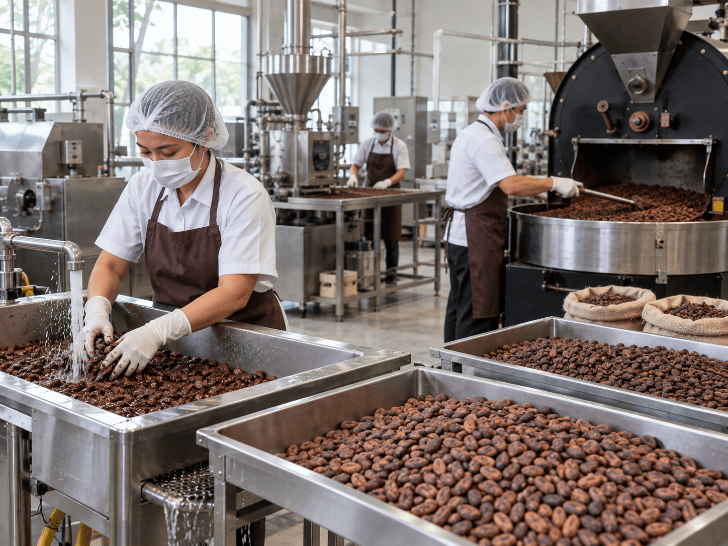 biji kakao untuk dibuat coklat