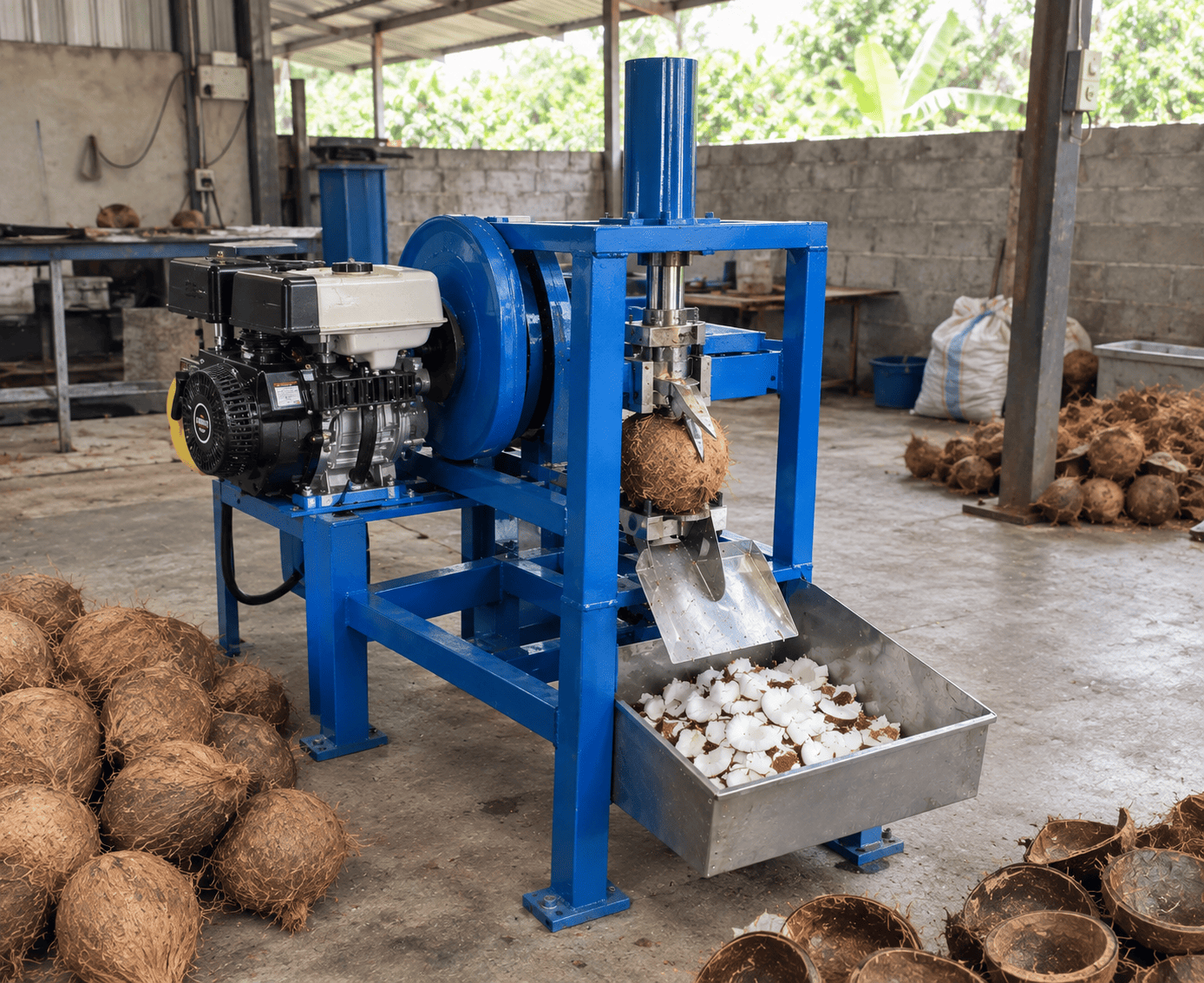 cara memisahkan kopra dari batok