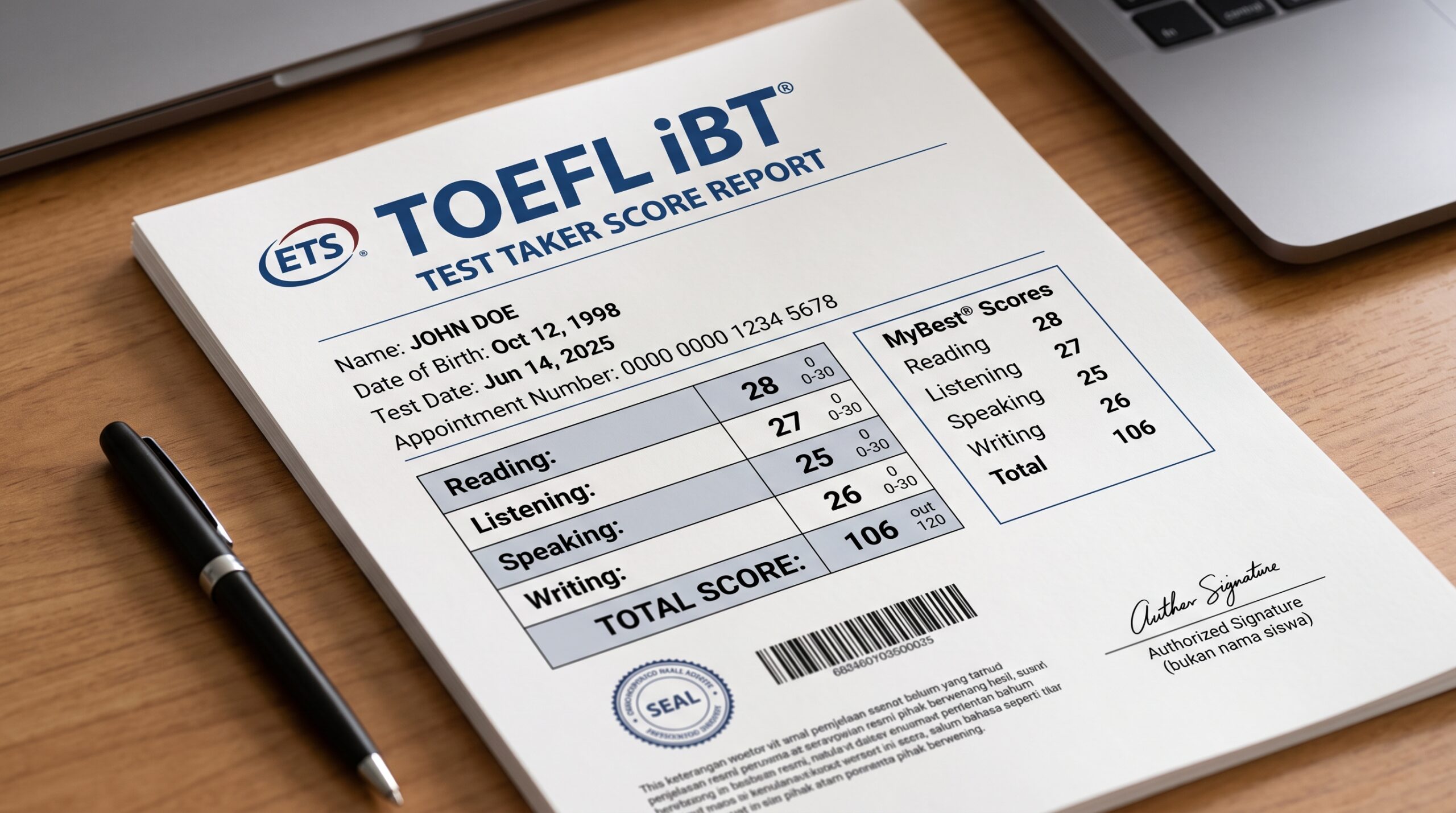 masa berlaku TOEFL IBT