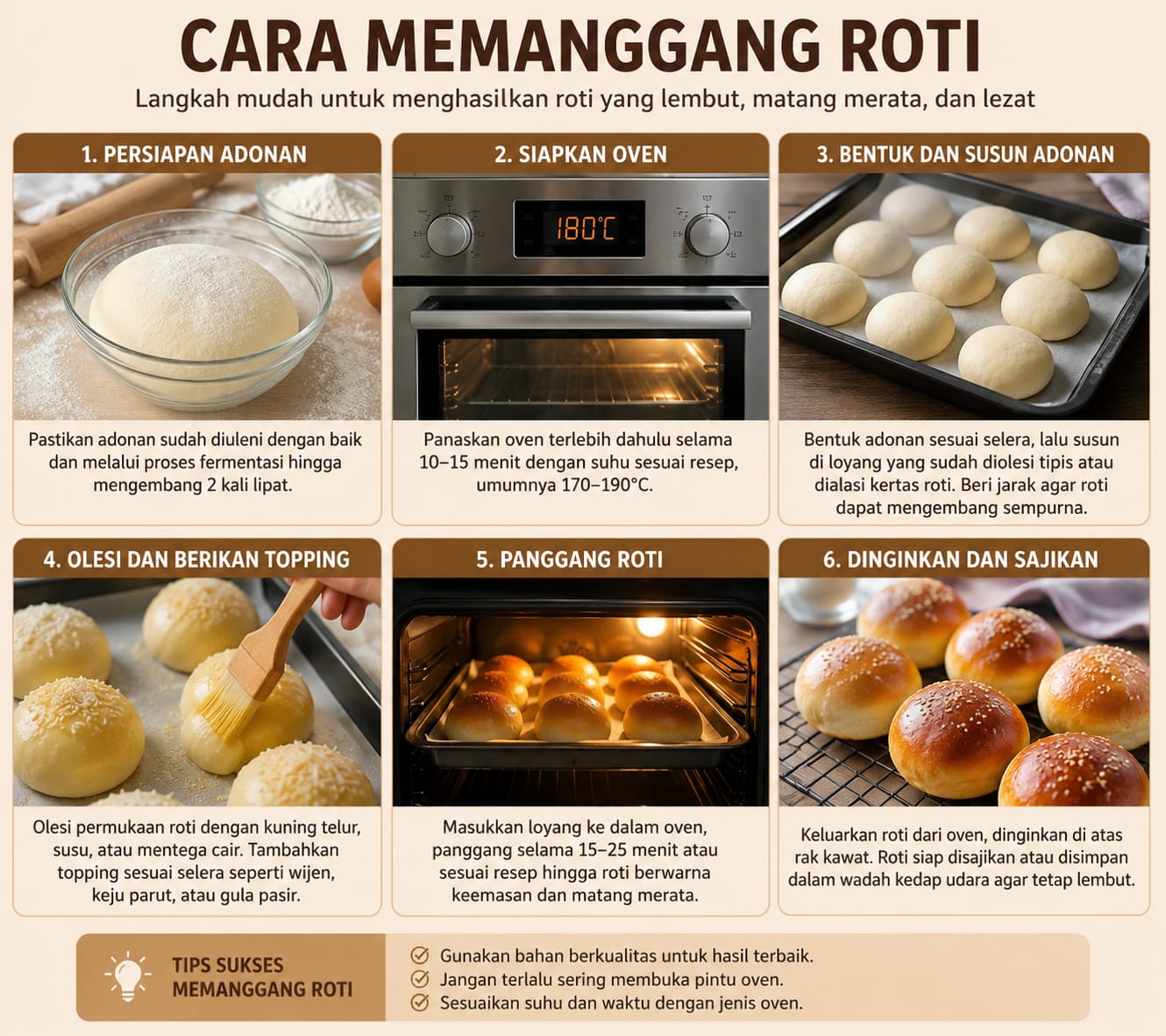 cara memanggang roti